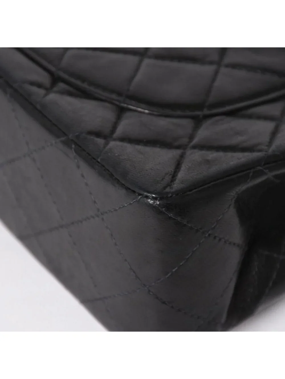 Chanel Quilted 23 Double Flap Chain Shoulder Bag CC Logo Lambskin Black